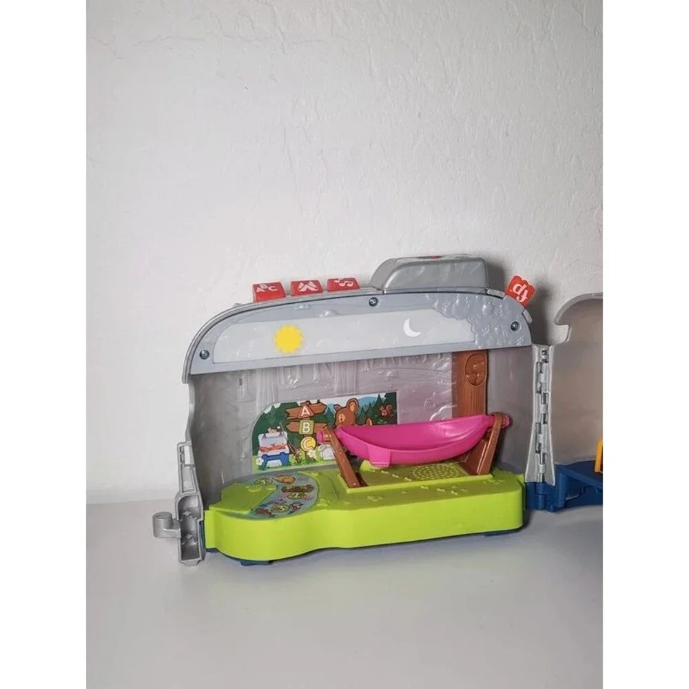 Fisher-Price Little People RV Camper Trailer Songs Sounds Lights Hammock Tested